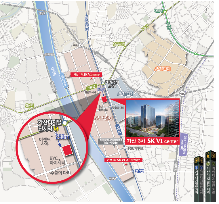 가산디지털단지 중심